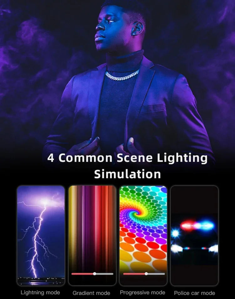 LUXCeO RGB 彩色攝影 LED 棒視頻燈 APP 控制 可調色溫 防水手持 LED 補光燈 含遙控器，P200 RGB