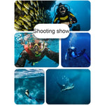 適用於 GoPro HERO8 Black 45米防水保護殼，含扣環基本支架與螺絲及（紫色、紅色、粉色）濾鏡、浮漂握把、背帶及防霧片，黑色 HERO8 保護殼+濾鏡