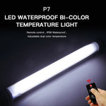 LUXCeO P7 雙色溫攝影 LED 棒視頻燈 防水手持 LED 補光燈 含遙控器，P7