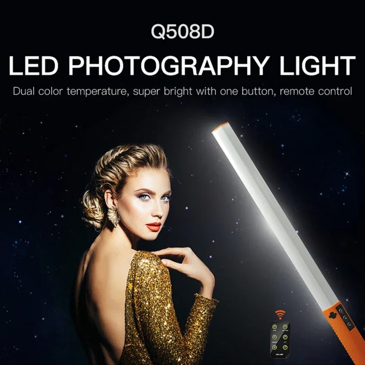LUXCeO Q508D 雙色溫攝影 LED 棒視頻燈 手持 LED 補光燈 閃光燈，Q508D