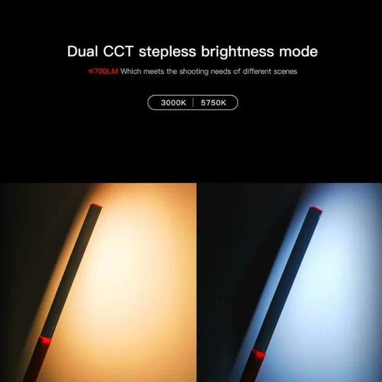 LUXCeO Q508D 雙色溫攝影 LED 棒視頻燈 手持 LED 補光燈 閃光燈，Q508D