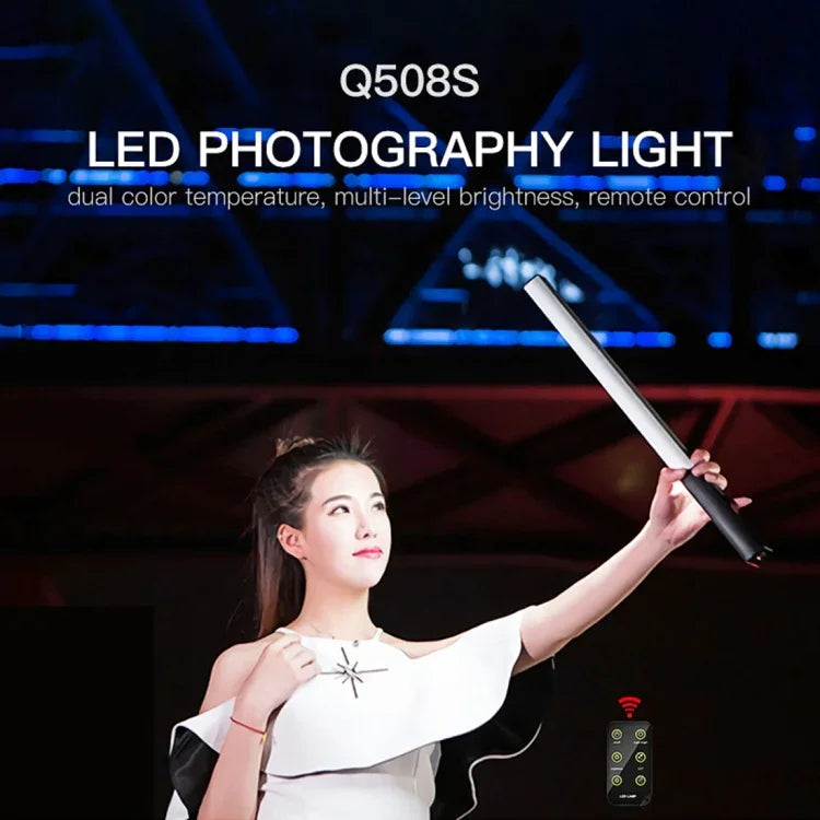 LUXCeO Q508S 雙色溫 1000LM 攝影 LED 棒視頻燈 手持 LED 補光燈 閃光燈，Q508S