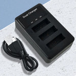 適用於 Sony NP-BX1 液晶顯示 USB 三槽充電器 附 USB 線，適用於 Sony NP-BX1（三槽）