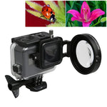 GoPro HERO5 運動攝影機專業 58mm 16X 微距鏡頭近拍濾鏡，含鏡頭底座、轉接環、鏡頭保護蓋、防丟手繩及清潔布