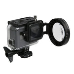 GoPro HERO5 運動攝影機專業 58mm 16X 微距鏡頭近拍濾鏡，含鏡頭底座、轉接環、鏡頭保護蓋、防丟手繩及清潔布
