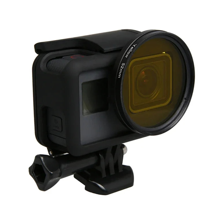適用於 GoPro HERO5 運動攝影機專業 52mm 鏡頭濾鏡組（CPL + UV + ND8 + ND2 + 星光 8 + 紅色 + 黃色 + FLD / 紫色）及防水保護殼轉接環，10 合 1