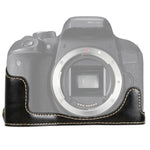 1/4 吋螺紋 PU 皮革相機半套底座，適用於 Canon EOS 77D / 800D，適用於 Canon EOS 77D，適用於 Canon EOS 77D
