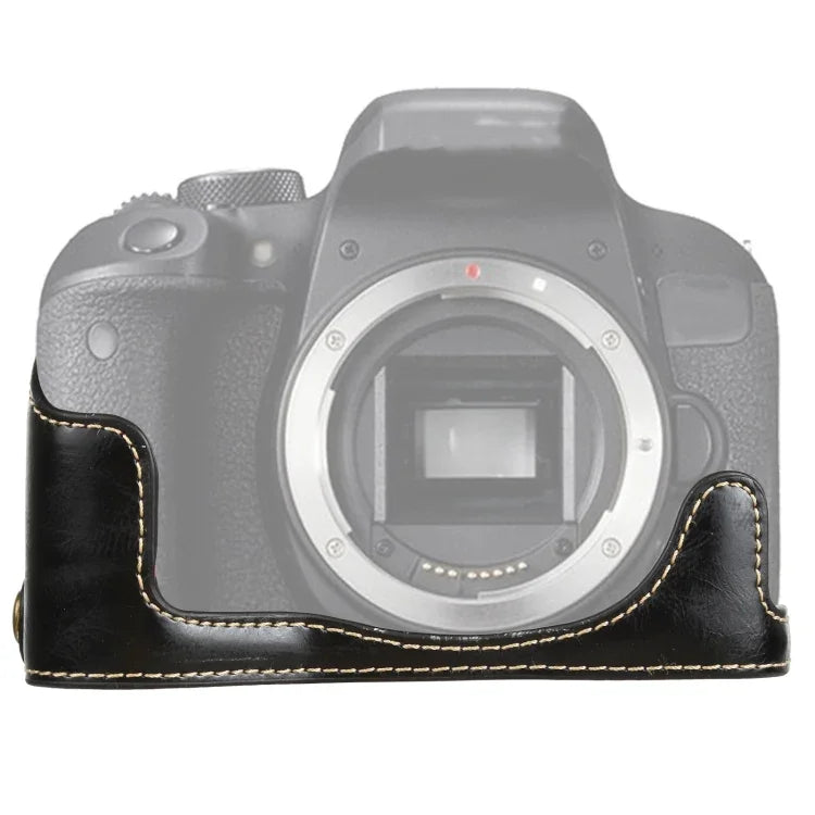 1/4 吋螺紋 PU 皮革相機半套底座，適用於 Canon EOS 77D / 800D，適用於 Canon EOS 77D，適用於 Canon EOS 77D