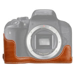 1/4 吋螺紋 PU 皮革相機半套底座，適用於 Canon EOS 77D / 800D，適用於 Canon EOS 77D，適用於 Canon EOS 77D