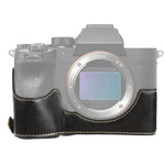 1/4 吋螺紋 PU 皮革相機半套底座 適用 Sony ILCE-7RM4 / A7RM4 / A7R IV，適用 Sony ILCE-7RM4