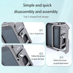 RUIGPRO 適用於 GoPro HERO10 Black / HERO9 Black 金屬邊框保護架，附雙冷靴底座，銀灰色