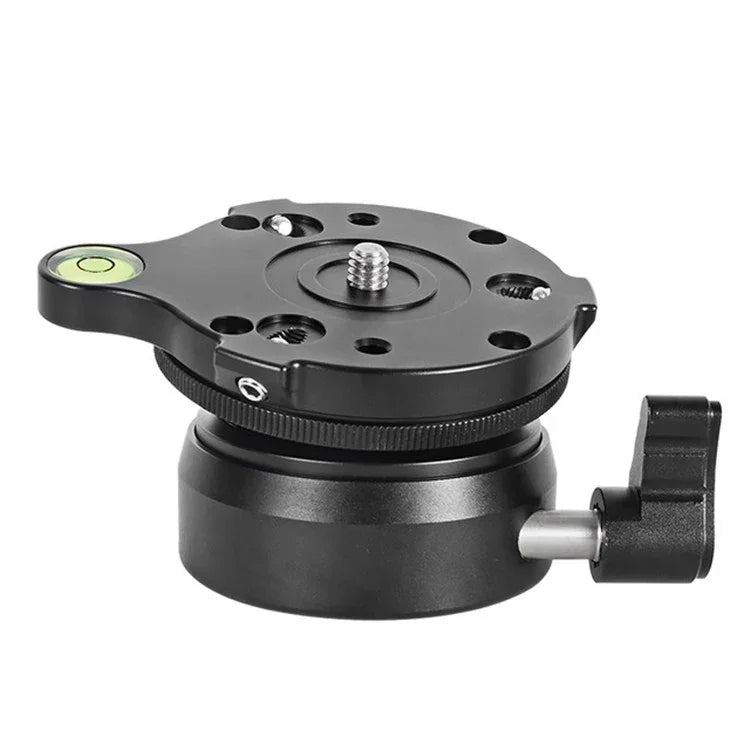 BEXIN DY-60N 3/8 吋螺紋圓頂專業三腳架水平儀 360 度全景雲台底座附氣泡水平儀及 3/8 吋螺絲轉接器, DY-60N 3/8 吋