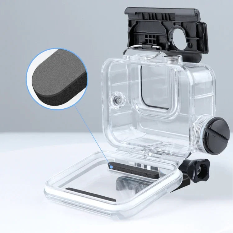 適用於 GoPro HERO10 Black / HERO9 Black 30 米充電防水外殼含扣環基本安裝座及螺絲，適用於 GoPro HERO9 Black / 充電