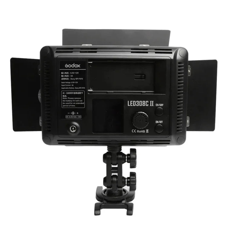Godox LED308C II 308顆LED 可調光攝影燈 860LUX 專業 Vlog 影片及攝影棚燈 適用 Canon / Nikon DSLR 相機