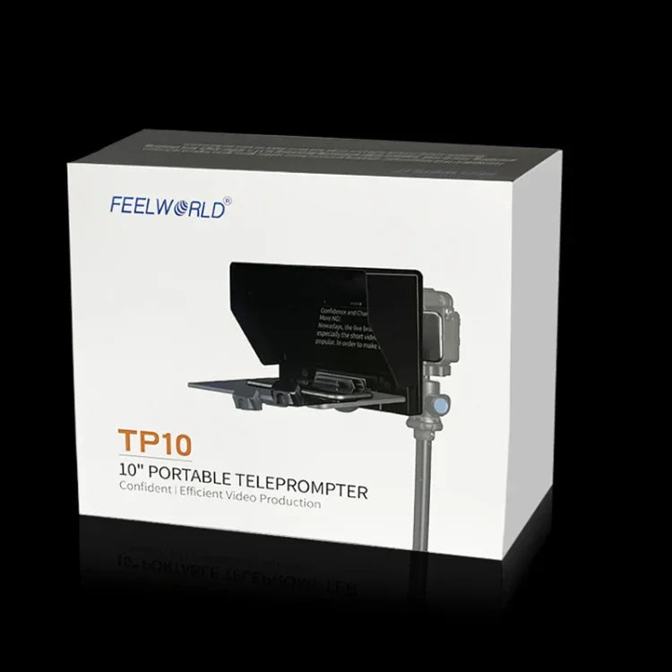 FEELWORLD TP10 便攜 10 吋折疊提詞器 附遙控器 鏡頭轉接環 適用 10 吋以下智慧型手機 / 平板, TP10