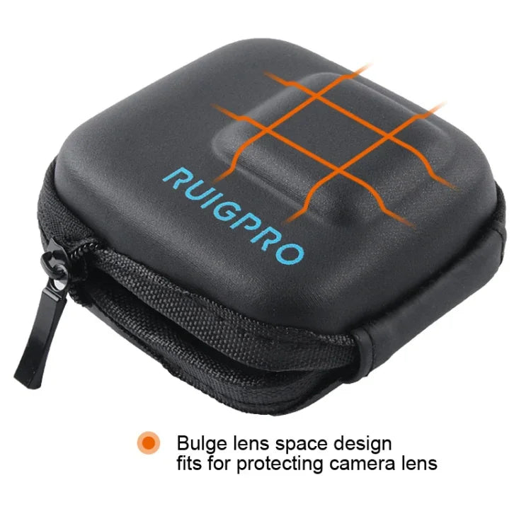 RUIGPRO 超迷你 EVA 收納保護盒，適用於 GoPro Hero11 Black / HERO10 Black / HERO9 Black / HERO8 Black /7 /6 /5，適用於 GoPro HERO7 /6 /5