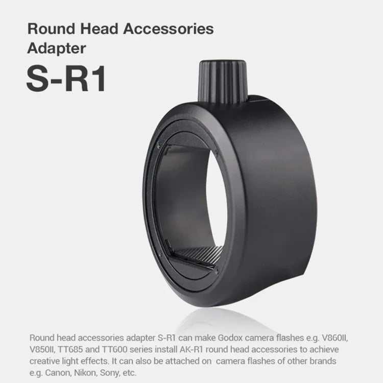 Godox S-R1 閃光燈圓形轉接器 適用 Godox TT685 / V860II / V350 / TT600, S-R1