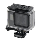 45米防水外殼保護套 + 觸控螢幕背蓋，適用於GoPro NEW HERO /HERO6 /5，附扣環基本固定座及螺絲，無需拆鏡頭，觸控螢幕（透明）
