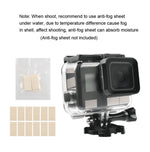 45米防水外殼保護套 + 觸控螢幕背蓋，適用於GoPro NEW HERO /HERO6 /5，附扣環基本固定座及螺絲及（紫色、紅色、粉色）濾鏡，無需拆鏡頭，觸控螢幕 + 濾鏡（透明）