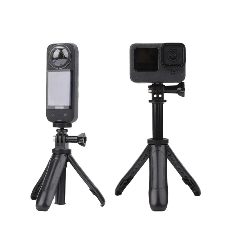 多功能可折疊三腳架支架自拍單腳架，適用於GoPro、Insta360、DJI及其他運動相機，長度：12-23公分，長度：12-23公分（紅色），長度：12-23公分（藍色）