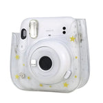 Stars 水晶 PVC 硬殼相機包附肩帶 適用 FUJIFILM Instax Mini 11，透明