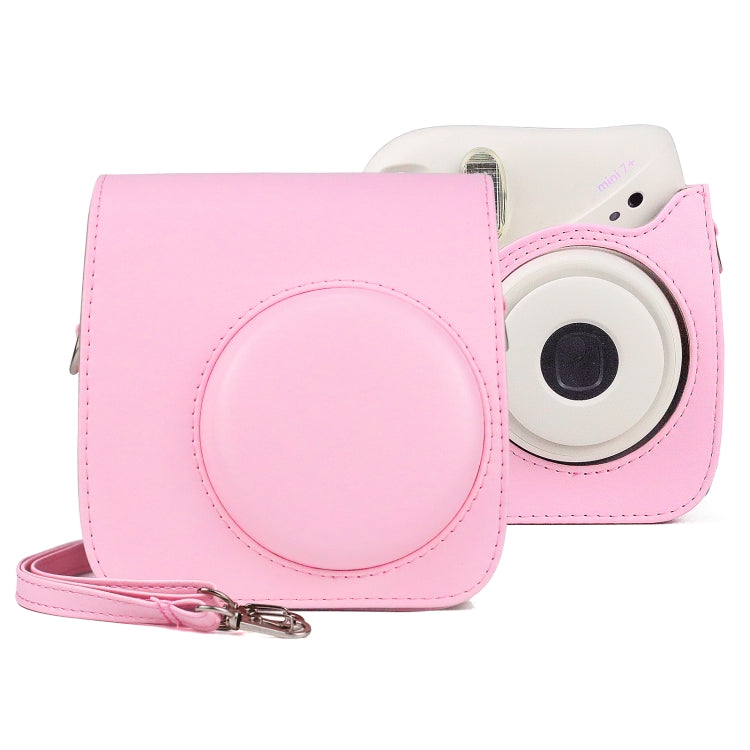 FUJIFILM instax mini 7+ 復古全身 PU 皮革相機包附背帶，適用於 FUJIFILM instax mini 7+