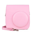 FUJIFILM instax mini 7+ 復古全身 PU 皮革相機包附背帶，適用於 FUJIFILM instax mini 7+