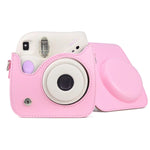 FUJIFILM instax mini 7+ 復古全身 PU 皮革相機包附背帶，適用於 FUJIFILM instax mini 7+