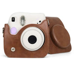 FUJIFILM instax mini 7+ 復古全身 PU 皮革相機包附背帶，適用於 FUJIFILM instax mini 7+