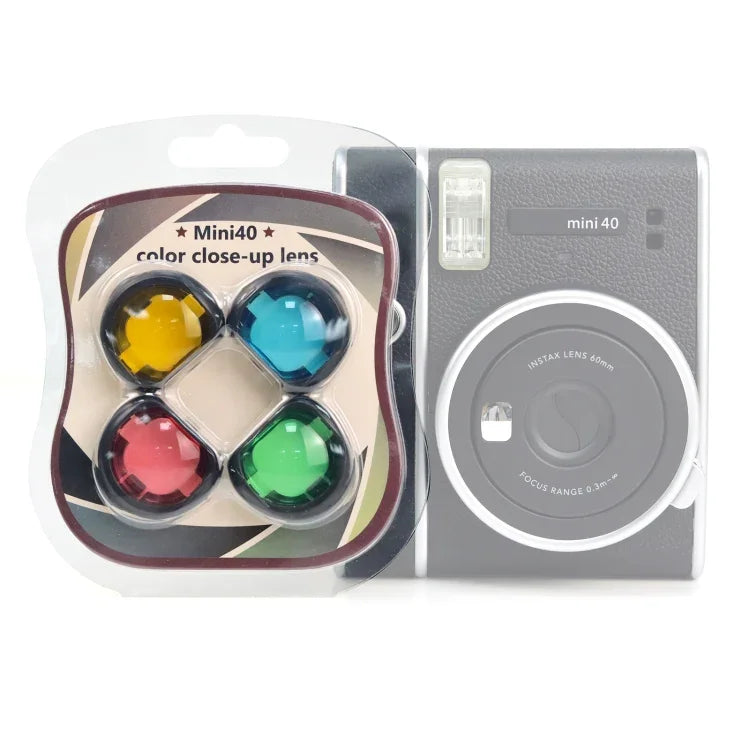 4合1 四色相機濾鏡，適用於 Fujifilm Instax mini 40