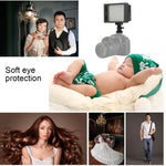 HD-160 白光 LED 攝影燈，適用於 Canon、Nikon DSLR 相機，附 3 片濾光片，HD-160