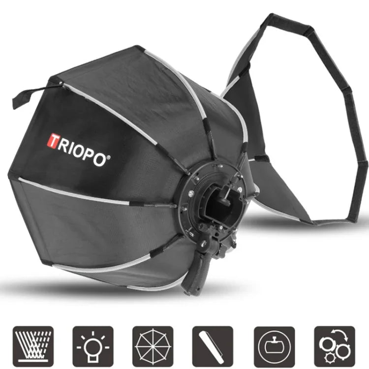 TRIOPO KS2-55 55公分快速裝卸閃光燈八角拋物線柔光罩擴散器，KS2-55