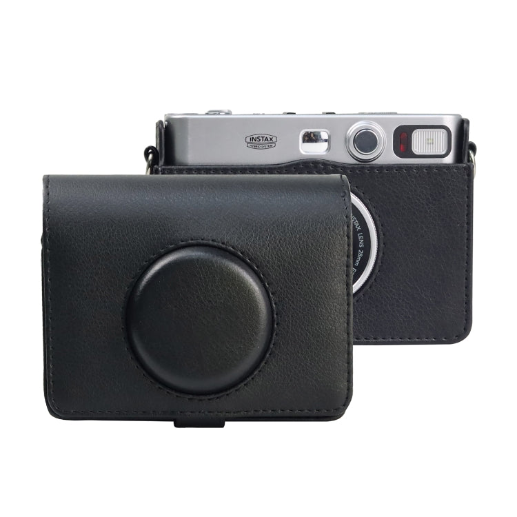 復古全身相機 PU 皮革保護包附背帶，適用於 FUJIFILM instax mini Evo，FUJIFILM instax mini Evo 復古款