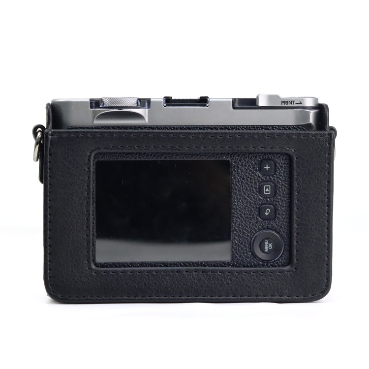 復古全身相機 PU 皮革保護包附背帶，適用於 FUJIFILM instax mini Evo，FUJIFILM instax mini Evo 復古款