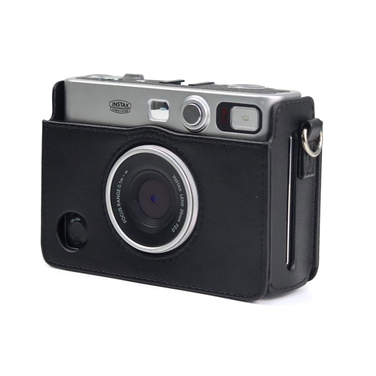 復古全身相機 PU 皮革保護包附背帶，適用於 FUJIFILM instax mini Evo，FUJIFILM instax mini Evo 復古款