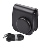 純色全包覆相機皮革保護套，附背帶，適用於 FUJIFILM Instax mini 11