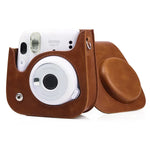 復古全身相機皮革保護包附背帶，適用於 FUJIFILM Instax mini 11，FUJIFILM Instax mini 11
