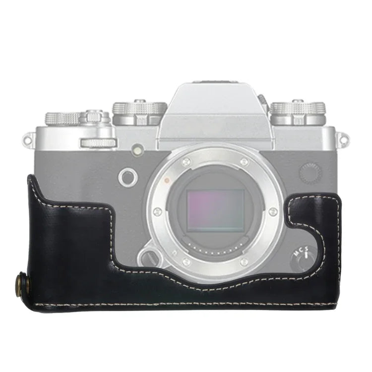 1/4吋螺紋PU皮革相機半套底座，適用於FUJIFILM X-T3/X-T2，適用於FUJIFILM X-T3