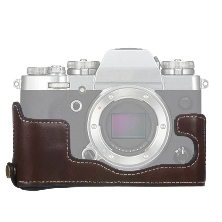 1/4吋螺紋PU皮革相機半套底座，適用於FUJIFILM X-T3/X-T2，適用於FUJIFILM X-T3