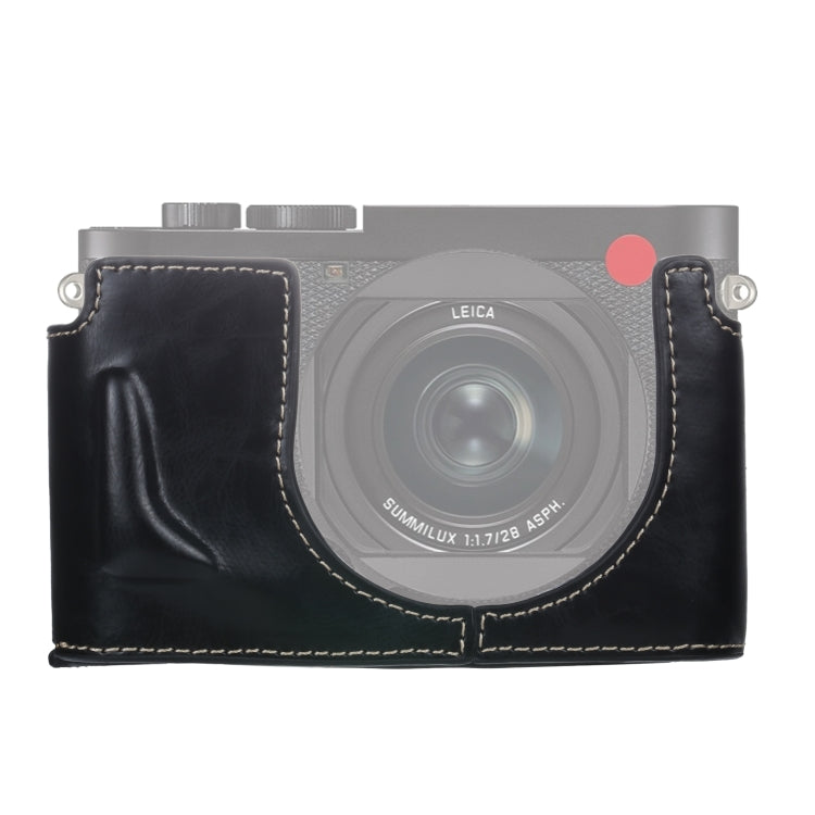 1/4 吋螺紋 PU 皮革相機半套底座，適用於 Leica Q2