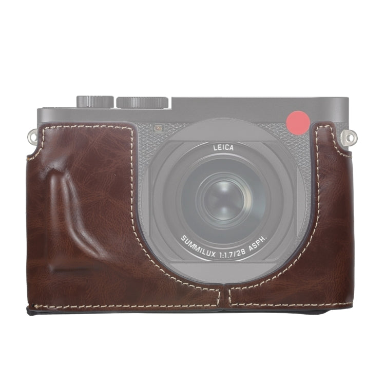 1/4 吋螺紋 PU 皮革相機半套底座，適用於 Leica Q2