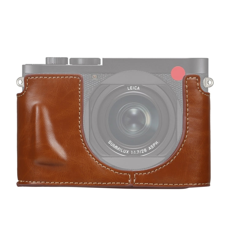 1/4 吋螺紋 PU 皮革相機半套底座，適用於 Leica Q2