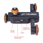 YELANGU L4X 相機輪式滑軌 II 電動軌道滑軌，三輪視頻滑車，附遙控器，適用於 DSLR / 家用 DV 相機、GoPro、智慧型手機，承重：3kg，L4X 滑車黑色