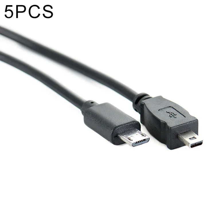 5條 30公分 Micro USB轉Mini 8針 USB OTG手機數據線，適用Nikon，Micro轉Mini 8針，適用Nikon