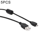 5 條 1.5 米迷你 8 針 USB 轉 USB 2.0 數據充電線，適用 Nikon D5100 / D610，迷你 8 針 USB
