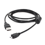 5 條 1.5 米迷你 8 針 USB 轉 USB 2.0 數據充電線，適用 Nikon D5100 / D610，迷你 8 針 USB