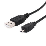 5 條 1.5 米迷你 8 針 USB 轉 USB 2.0 數據充電線，適用 Nikon D5100 / D610，迷你 8 針 USB