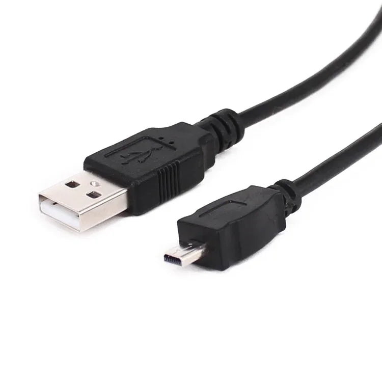 5 條 1.5 米迷你 8 針 USB 轉 USB 2.0 數據充電線，適用 Nikon D5100 / D610，迷你 8 針 USB