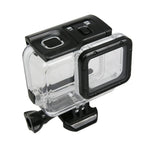 適用於 GoPro HERO6 /5 觸控螢幕 45米防水保護殼，帶扣環基本支架及螺絲，無需拆卸鏡頭，45米防水