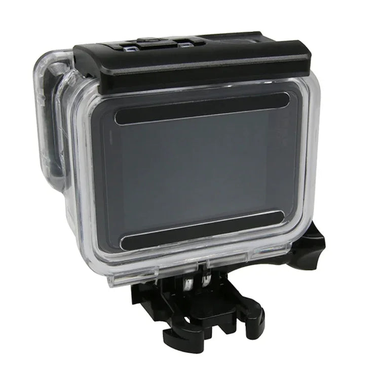 適用於 GoPro HERO6 /5 觸控螢幕 45米防水保護殼，帶扣環基本支架及螺絲，無需拆卸鏡頭，45米防水